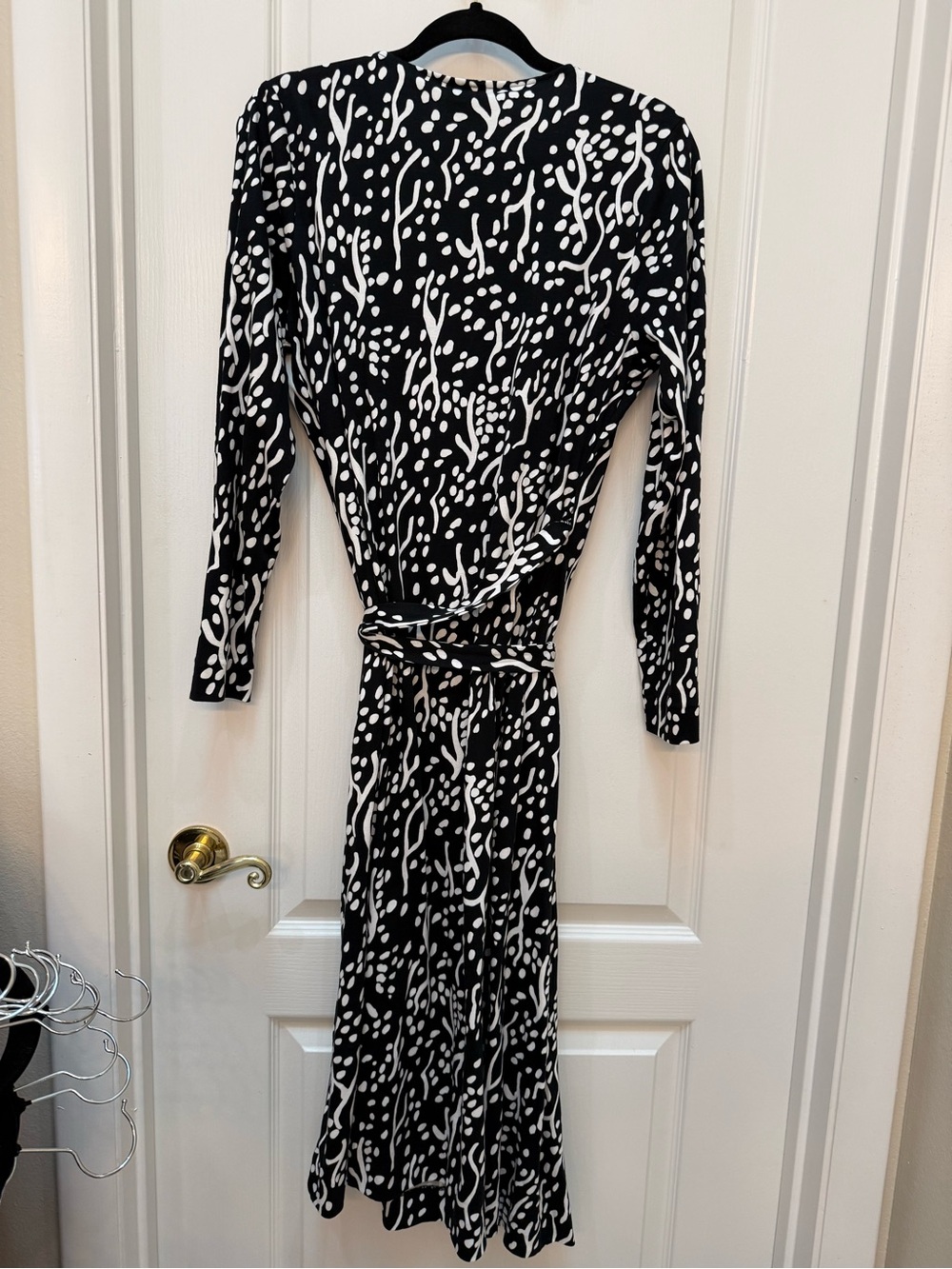 Diane Von Furstenberg (For Target) Black and White Printed Wrap Dress - Picture 2 of 4
